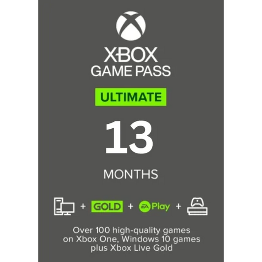 Xbox Game Pass Ultimate – 13 Months Access | Works Worldwide