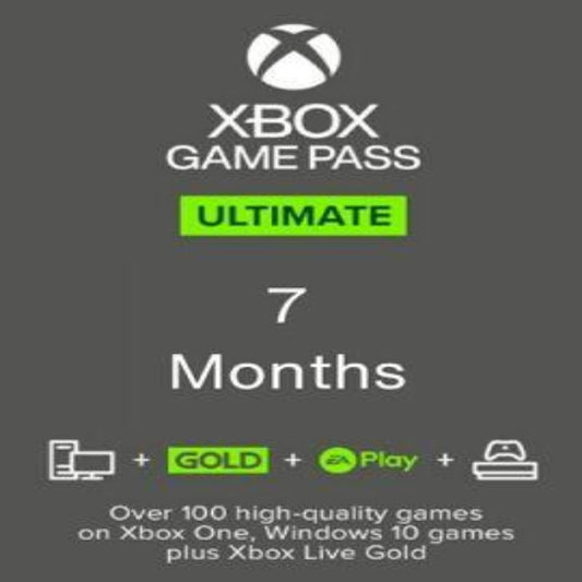 Xbox Game Pass Ultimate – 6 Months Access + 1 Month | Works Worldwide